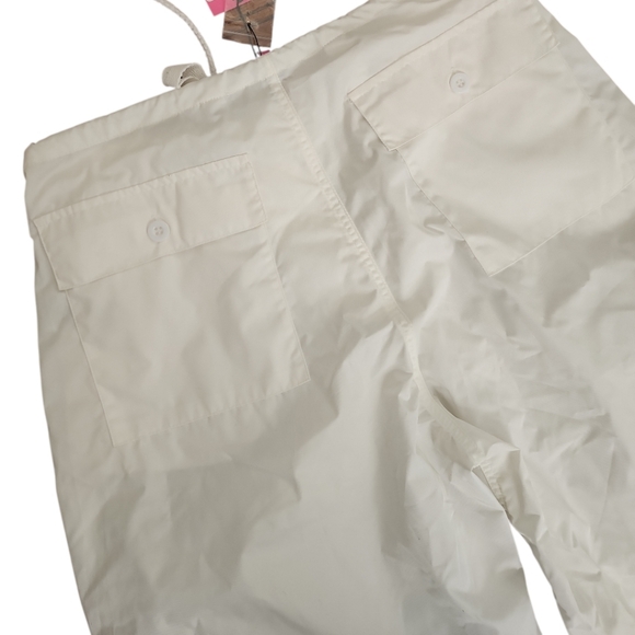 NEW Edikted Parker Nylon Cargo Pants Medium/Large White Parachute Streetwear NWT - Picture 14 of 15